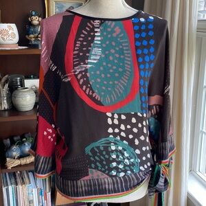 Anthropologie “Conditions Apply” Abstract Blouse XS EUC